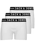 JACK & JONES Boxerky 'Sense'  čierna / biela