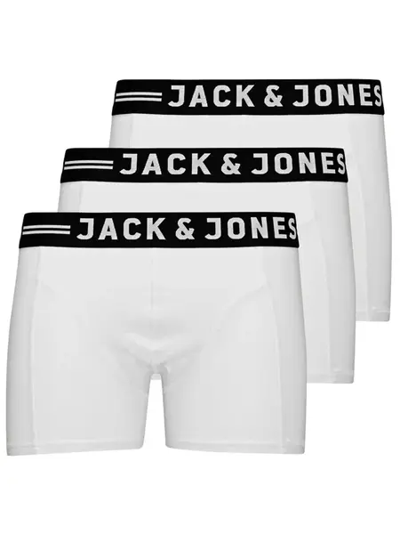 JACK & JONES Boxerky 'Sense'  čierna / biela