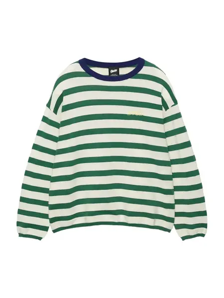 Pull&Bear Sveter 'STWD'  zelená / biela