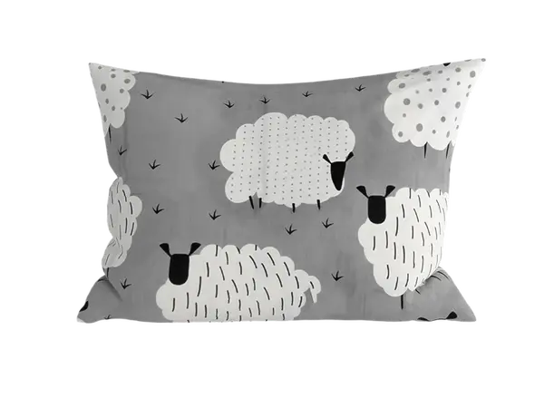 Polybavlnená obliečka na vankúš SHEEP POLY 50x70 cm, sivá