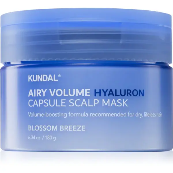 KUNDAL Airy Volume Hyaluron Capsule Scalp Mask starostlivosť o pokožku hlavy pre objem vlasov 180 g