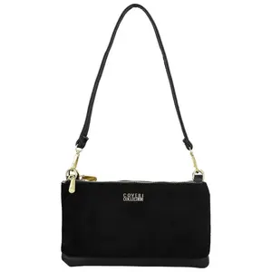 Stylová dámská semišová kabelka na rameno Amanda, černá