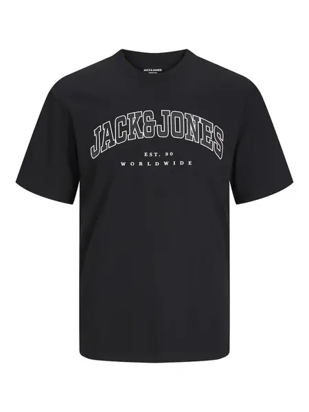 JACK & JONES MINI Tričko 'JJECALEB'  čierna / biela