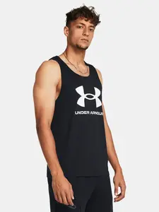 Under Armour Tílko UA SPORTSTYLE LOGO TANK-BLK - Pánské