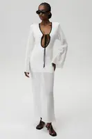 Bavlněné šaty Undress Code Venice Dress bílá barva, maxi, přiléhavé, 902