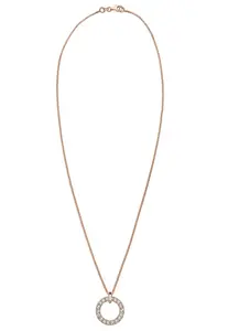 ELLI Retiazka 'Kreis'  ružové zlato / priehľadná