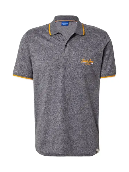 JACK & JONES Tričko 'JORTEN'  žltá / tmavosivá