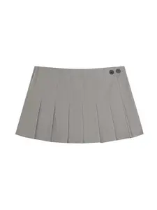 Bershka Sukňa  svetlosivá