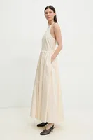 Bavlněné šaty ISABELLE BLANCHE béžová barva, maxi, IS25SS-A134-T010