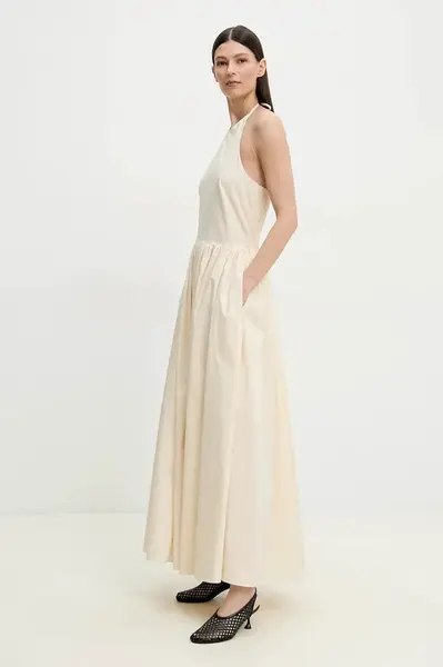 Bavlněné šaty ISABELLE BLANCHE béžová barva, maxi, IS25SS-A134-T010