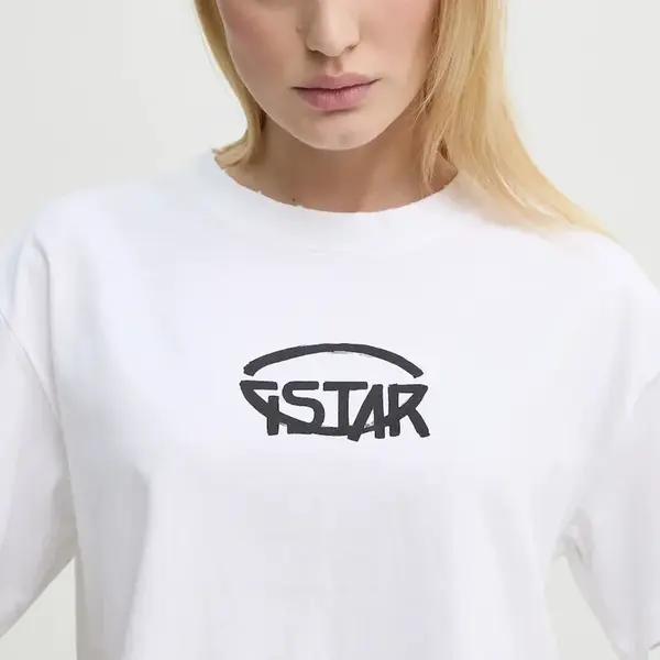 Bavlněné tričko G-Star bílá barva, D26239-C336