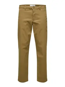 SELECTED Chino nohavice 'New Miles'  hnedá