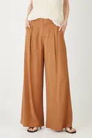 Kalhoty Medicine dámské, hnědá barva, široké, medium waist