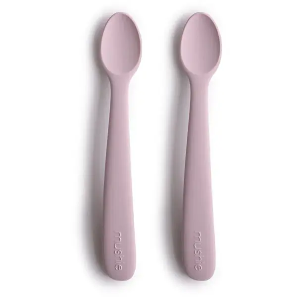 Mushie Silicone Feeding Spoons lyžička Soft Lilac 2 ks