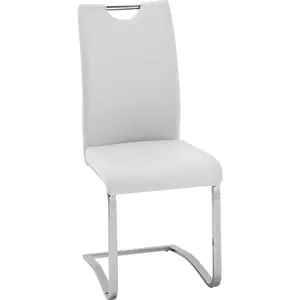 Carryhome HOUPACÍ ŽIDLE, bílá, barvy chromu