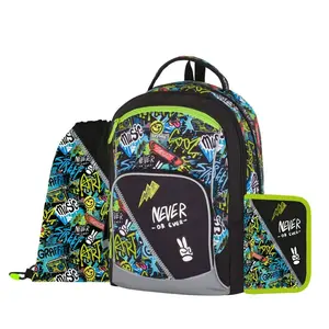 Oxybag OXY GO - školní set Funny Boy 3 ks: batoh, penál, sáček