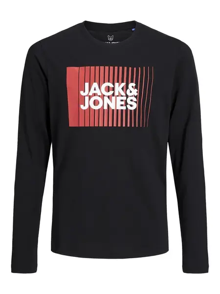 JACK & JONES MINI Tričko  červená / čierna / biela