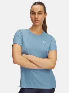 Dámské tričko Under Armour Tech Rib SSC-BLU - Dámské