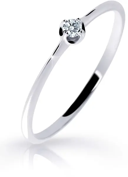 Cutie Diamonds Jemný prsten z bílého zlata s briliantem DZ6729-2931-00-X-2 53 mm