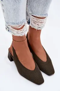 Dámské tmavě zelené sandály na podpatku Marcelle