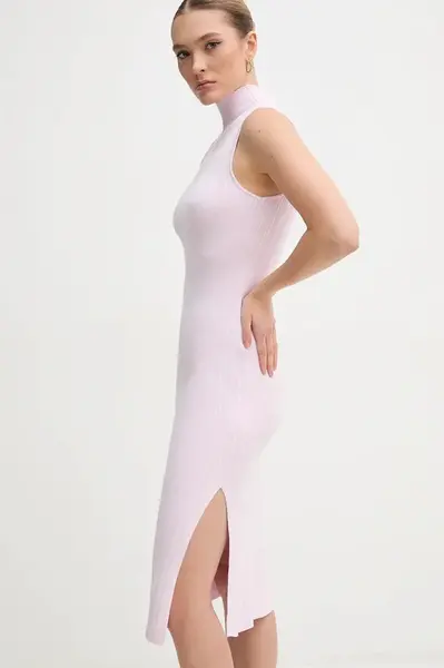 Šaty Dkny růžová barva, mini, DJ5R0626