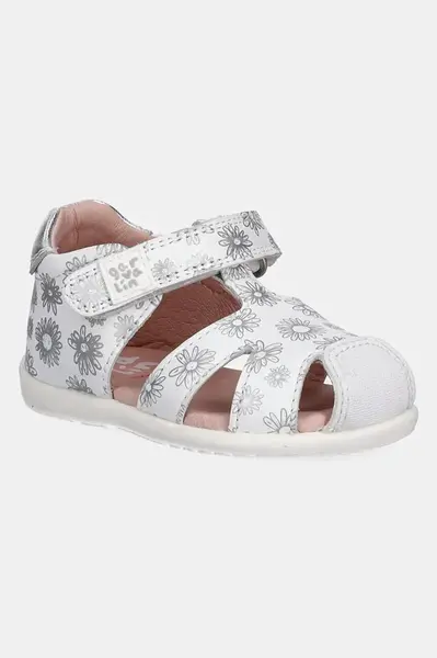 Dětské kožené sandály Garvalin bílá barva, 252305