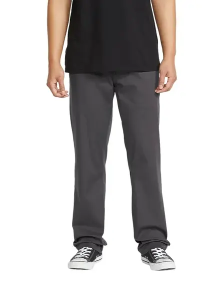 Volcom pánské kalhoty Frickin Modern Stret Charcoal Heather | Šedá | Velikost 34 x 34