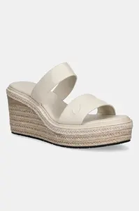 Kožené pantofle Calvin Klein WEDGE SANDAL 50 - HE