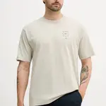 Bavlněné tričko BOSS Orange pánské, šedá barva, s potiskem, 50546370