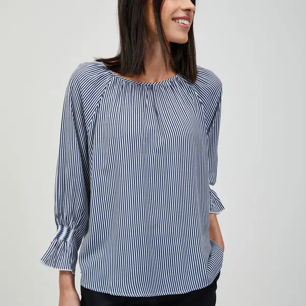 Modrá pruhovaná halenka ORSAY - Dámské