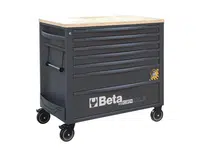 Dílenský vozík, 7 zásuvek, dřevěná deska, antracitově šedý - Beta Tools