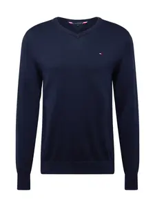 TOMMY HILFIGER Sveter 'ESSENTIAL'  námornícka modrá