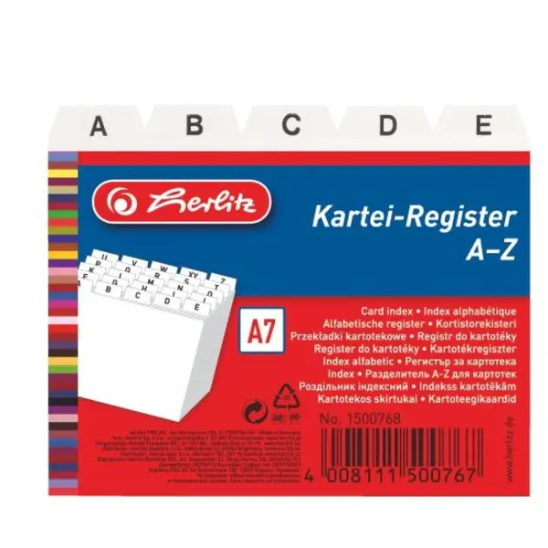 Herlitz - Registr do kartotéky A7 A-Z