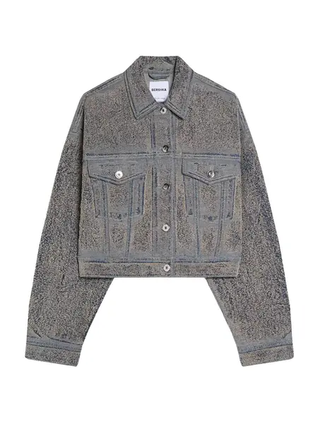 Bershka Prechodná bunda  modrá denim