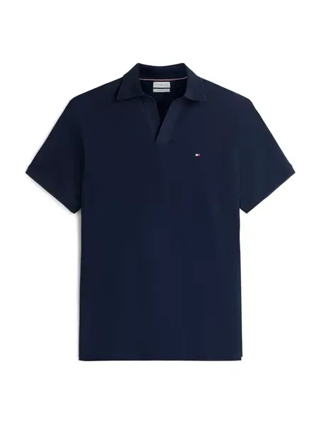 TOMMY HILFIGER Tričko 'Relaxed Fit Stripe Crepe'  tmavomodrá