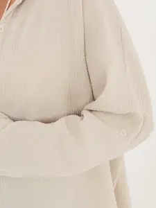 Béžová mušelínová oversize košile