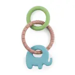 PETITE&MARS Kousátko silikonové Elefi Velvet Latte 0m+