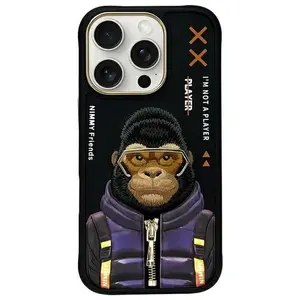 Zadní kryt NIMMY case COOL&CUTE 2.0 Monkey pro Apple iPhone 16 Pro Max, černá