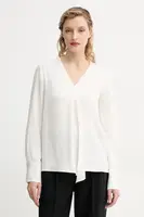 Hedvábná halenka Theory dámská, béžová barva, hladká, P0102507