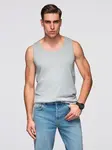 Ombre Men's BASIC cotton tank top - grey melange