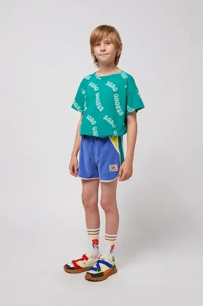 Dětské kraťasy Bobo Choses Smiling modrá barva, 125AC054