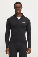 Sportovní mikina Jack Wolfskin Prelight černá barva, A63789