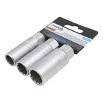 Hlavice na zapalovací svíčky, extra tenké, 3/8", 12hran, 14, 16, 18 mm, 3 ks - ASTA
