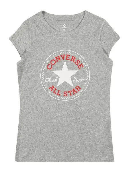 CONVERSE Tričko  sivá / červená / biela