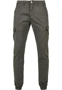 AOP Glencheck Cargo Jog Pants Dark Grey