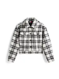 Tommy Jeans Prechodná bunda  čierna / biela