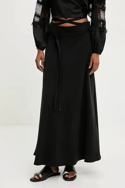 Sukně Answear.LAB černá barva, maxi, áčková