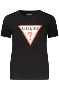 GUESS JEANS SHORT SLEEVE T-SHIRT WOMEN BLACK