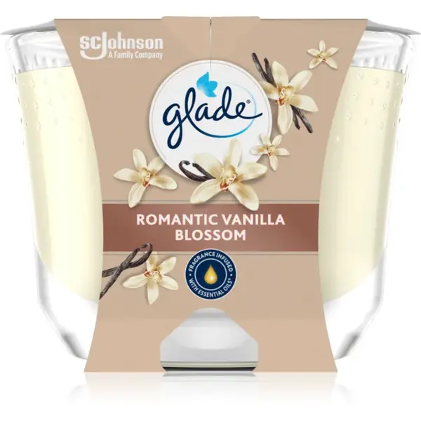 GLADE Romantic Vanilla Blossom vonná sviečka 204 g