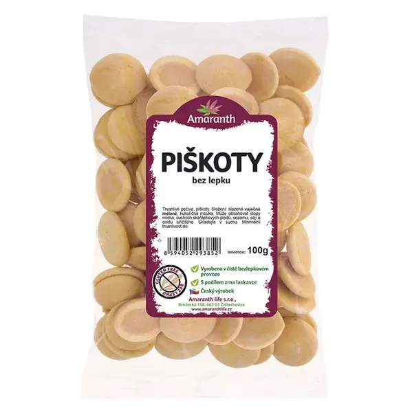 AMARANTH Piškóty bezlepkové 100 g